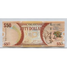 GUYANA 2016 50 DOLARES BILLETE CONMEMORATIVO 50 AÑOS DE LA INDEPENDENCIA SIN CIRCULAR, UNC